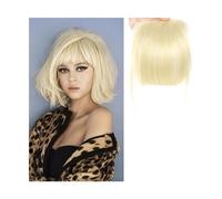 Capelli scoppi Frangia sintetica finta for capelli smussati 2 clip nell'estensione dei capelli Frangia finta frontale ordinata Falso parrucchino for donna Clip in frangia Extensions per i capelli(H)