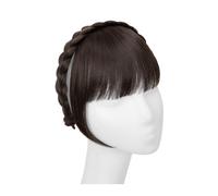 Capelli scoppi Frangia smussata con fascia for capelli sintetica, estensione for capelli finti, con lati lunghi for donna, naturale, falso, nero, marrone, biondo biondo Extensions per i capelli(6)