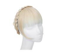 Capelli scoppi Frangia smussata con fascia for capelli sintetica, estensione for capelli finti, con lati lunghi for donna, naturale, falso, nero, marrone, biondo biondo Extensions per i capelli(18-613