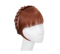 Capelli scoppi Frangia smussata con fascia for capelli sintetica, estensione for capelli finti, con lati lunghi for donna, naturale, falso, nero, marrone, biondo biondo Extensions per i capelli(130)