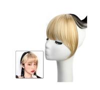 Capelli scoppi Parrucca 3D French Bangs con fronte naturale e senza cuciture, dettagli rosa invisibili, toppa for capelli, Air Bangs Extensions per i capelli(1B/27HL)