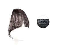 Capelli scoppi Parrucca Air Bangs for donna con toppa invisibile sulla fronte anteriore naturale, viso tondo, frangia francese, frangia finta Extensions per i capelli(Dark Brown)