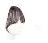 Capelli scoppi Parrucca Air Bangs for donna con toppa invisibile sulla fronte anteriore naturale, viso tondo, frangia francese, frangia finta Extensions per i capelli(Natural black)