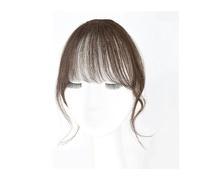 Capelli scoppi Parrucca con frangia Frangia d'aria francese riccia femminile con toppa sottile sulla fronte Basette a forma di S Parrucca con frangia Extensions per i capelli(1B/27HL)