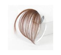 Capelli scoppi Parrucca con frangia obliqua Parrucca con frangia parziale sulla fronte naturale Frangia finta invisibile senza cuciture femminile Extensions per i capelli(4/27HL)