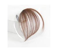 Capelli scoppi Parrucca con frangia obliqua Parrucca con frangia parziale sulla fronte naturale Frangia finta invisibile senza cuciture femminile Extensions per i capelli(Natural Color)