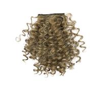 Capelli scoppi Parrucca con frangia riccia for donne nere Frangia corta afro crespa con clip in frangia for uso quotidiano Extensions per i capelli(197-108)