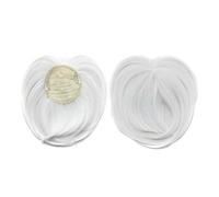 Capelli scoppi Parrucche sintetiche con frangia clip-in in fibra chimica for donne Posticci naturali con topper for capelli Estensione dei capelli senza colla necessaria Extensions per i capelli(Bangs