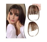 Capelli scoppi Strumenti for lo styling con frangia ad aria sintetica Clip nell'estensione dei capelli Frangia invisibile finta Frangia marrone nero naturale Accessori for capelli Extensions per i cap