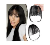 Capelli scoppi Strumenti for lo styling con frangia ad aria sintetica Clip nell'estensione dei capelli Frangia invisibile finta Frangia marrone nero naturale Accessori for capelli Extensions per i cap