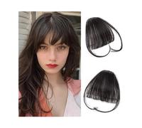 Capelli scoppi Strumenti for lo styling con frangia ad aria sintetica Clip nell'estensione dei capelli Frangia invisibile finta Frangia marrone nero naturale Accessori for capelli Extensions per i cap