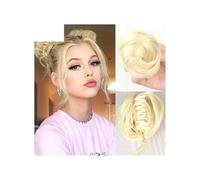 Capelli sintetici, 2 pezzi, clip artigli, orecchie di gatto disordinate, nodi artificiali, extension per capelli, accessori per parrucche, ponytail per donne ragazze (biondo chiaro)