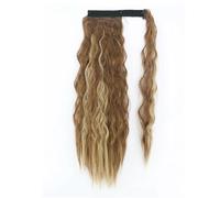 Capelli Sintetici 22''34'' Lungo Dritto Coda Di Cavallo Coda Avvolgente Coda Di Cavallo Clip In Estensioni Capelli Nero Pezzo Copricapo