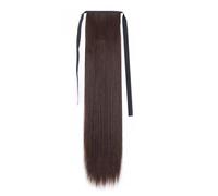 Capelli Sintetici 22''34'' Lungo Dritto Coda Di Cavallo Coda Avvolgente Coda Di Cavallo Clip In Estensioni Capelli Nero Pezzo Copricapo