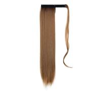 Capelli Sintetici 22''34'' Lungo Dritto Coda Di Cavallo Coda Avvolgente Coda Di Cavallo Clip In Estensioni Capelli Nero Pezzo Copricapo