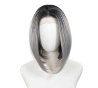 Capelli sintetici Bob da 12 pollici, capelli corti e morbidi 13x4 HD con pizzo frontale for donne, densità 150 Soffice e Naturale(SLY047-BD)