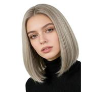 Capelli sintetici Bob da 12 pollici, capelli corti e morbidi 13x4 HD con pizzo frontale for donne, densità 150 Soffice e Naturale(SLY-016BD)