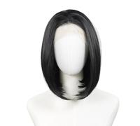 Capelli sintetici Bob da 12 pollici, capelli corti e morbidi 13x4 HD con pizzo frontale for donne, densità 150 Soffice e Naturale(SLY028BD)