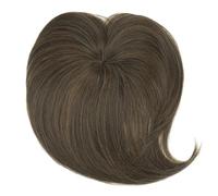 Capelli sintetici con frangia, invisibili 3D, per capelli da donna (marrone chiaro)