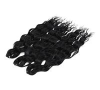 Capelli sintetici da 24 pollici Onda d'acqua Intrecciare le estensioni dei capelli Ombre Bionda Onda profonda Afro Curl Twist Capelli all'uncinetto for le donne(#1B)