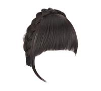Capelli Sintetici Falsi Neri Parrucche Per Le Design Della Fascia Naturale Per Le Frangia Parrucchiere Marrone Scuro Fusione Clip Colpi Clip
