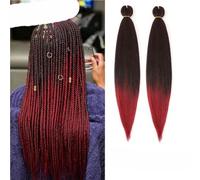 Capelli sintetici morbidi per trecce per bambini, trecce jumbo corte, 12/16/20/26/30 pollici, estensioni per capelli lisci pre-stirate-T1B-BG-26 pollici-8 pezzi/lotto