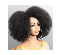 Capelli Sintetici Parrucca frontale in pizzo riccio Bob Capelli umani Attaccatura dei capelli naturale 13X4X2 Parrucche corte 250% Densità Parrucca sintetica