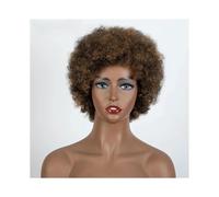 Capelli Sintetici Parrucca morbida for donne Parrucche for capelli ricci afro crespi con frangia Capelli umani ricci for uso quotidiano alle feste Parrucca sintetica(Highlight Wig)