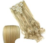 Capelli sintetici resistenti al calore corpo 7 pezzi/set clip nelle estensioni dei capelli-25-ondulate 20 pollici