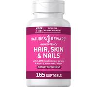 CAPELLI, SKIN & NAILS con 5000mcg di biotina, 165 softgel, molto completo SPE...