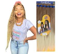 Capelli SUPER JUMBO PREMIUM Braid per Treccine Africane PESO: 522g, LUNGHE: 65cm Pre-Stretched - Hair Braiding Extension, Anellini per Styling COMPRESI, (Honey Blonde/Light Blonde, 65 cm)