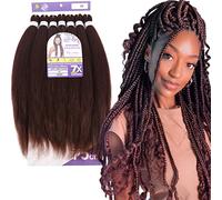 Capelli SUPER JUMBO PREMIUM Braid per Treccine Africane PESO: 609g, LUNGHE: 75cm Pre-Stretched - Hair Braiding Extension, Anellini per Styling COMPRESI, (Cioccolato, 75 cm)