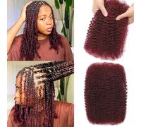 Capelli umani afro Kinkys per extension di dreadlock, 50 g/confezione, trecce Marley Twist, mini twist molle, per riparazione Locs (bug#, 35,5 cm (confezione da 1)