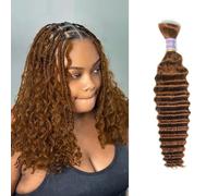 Capelli Umani Alla Rinfusa per l'Intreccio Evidenziano l'Onda Profonda Boho Umano Che Intreccia i Capelli Estensioni dei Capelli Umani Non Trattate per Micro Trecce 16 Inch-100G