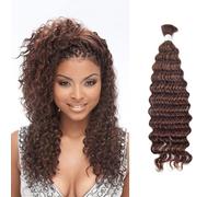 Capelli Umani Alla Rinfusa per l'Intreccio Evidenziano l'Onda Profonda Boho Umano Che Intreccia i Capelli Estensioni dei Capelli Umani Non Trattate per Micro Trecce 18 Inch-100G