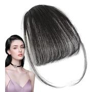 Capelli umani con frangia a clip: elegante francese, morbida finta clip, parrucchino naturale | Ideale per donne, ragazze, feste, eventi, cosplay, abbigliamento quotidiano, trasformazione rapida '
