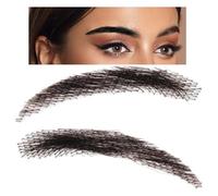 Capelli Umani Delle Sopracciglia False | 1 Paio Di Per Capelli Reali Con Look Naturale | Riutilizzabili In Pizzo Falsa, Estensioni Traspiranti Per Cosplay, Trucco Teatrale, A