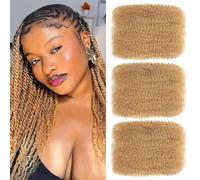 Capelli umani molli afro Kinkys Bulk per extension di dreadlock Marley Twist per estendere mini Twist Twist capelli umani per riparazione Locs (27#, 20 cm (confezione da 1)