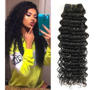 Capelli Veri Donna Tessitura Ricci Cheveux Naturel Humain Capelli Umani Ricci Naturali Cabello Humano Natural Veri Deep Wave Bundles Human Hair 100g Per Pacco 18 Pollici