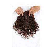 Capelli Veri Lunghi Topper for Capelli Umani Veri Ricci Corti Parrucche Traspiranti Posticci Clip in Top Pezzi di Capelli Parrucche Topper Ondulate for Uso Quotidiano Parrucche Naturali (Color : Brow