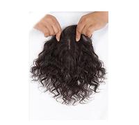 Capelli Veri Lunghi Topper for Capelli Umani Veri Ricci Corti Parrucche Traspiranti Posticci Clip in Top Pezzi di Capelli Parrucche Topper Ondulate for Uso Quotidiano Parrucche Naturali (Color : Blac