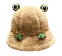 Capello Donna Invernali - Cappello da Pescatore con Divertente Design Animale Carino E Stravagante Unisex Regolabile per Il Calore Invernale All'Aperto (Khaki One Size)