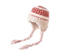 Capello Invernale Da Donna - Cappelli Invernali Da Donna Con Orecchie Di Gatto Morbidi E Larghi Lavorati A Maglia A Righe Alla Moda Caldi Lavorati A Maglia All'Uncinetto E Intrecciati (Beige One Size)