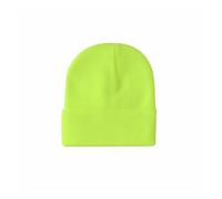 Capello Uomo Cappello a cuffia unisex con logo ricamato personalizzato casual senza tesa for uomo invernale da donna caldo lavorato a maglia resistente al freddo(Fluorescent Yellow,Only 1 hat)