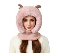 Capello Uomo Invernali, Cappello Invernale a Maglia Extra Spesso con Sciarpa Integrata e Paraorecchie per attività Fredde