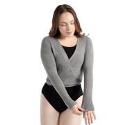 Capezio 11381W Maglione Avvolgere, Grigio, M Donna