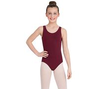 Capezio Big Girls' High Neck Tank Leotard, Burgundy, Medium