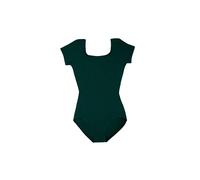 Capezio Classic Short Sleeve Leotard Body, Verde (Hunter), XS Donna