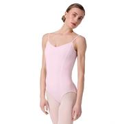 Capezio Body da donna con cuciture verticali e spalline, rosa, S
