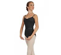 Capezio Body da Donna, Elegante Body da Danza e Ginnastica con Dettagli Eleganti e Spalline per Canotta, Body da Danza da Donna può Essere Indossato per Balletto e Altri Stili di Danza, Nero, L